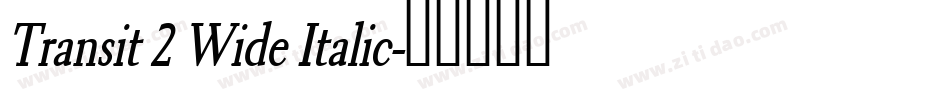 Transit 2 Wide Italic字体转换